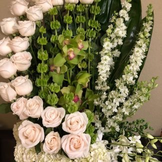 Cherishing White Rose Arrangement_