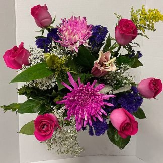 Half Dozen Hot Pink Bouquet