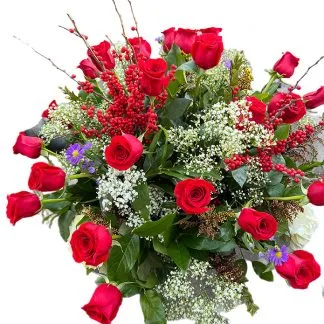2 Dozen Rose Festive Bouquet